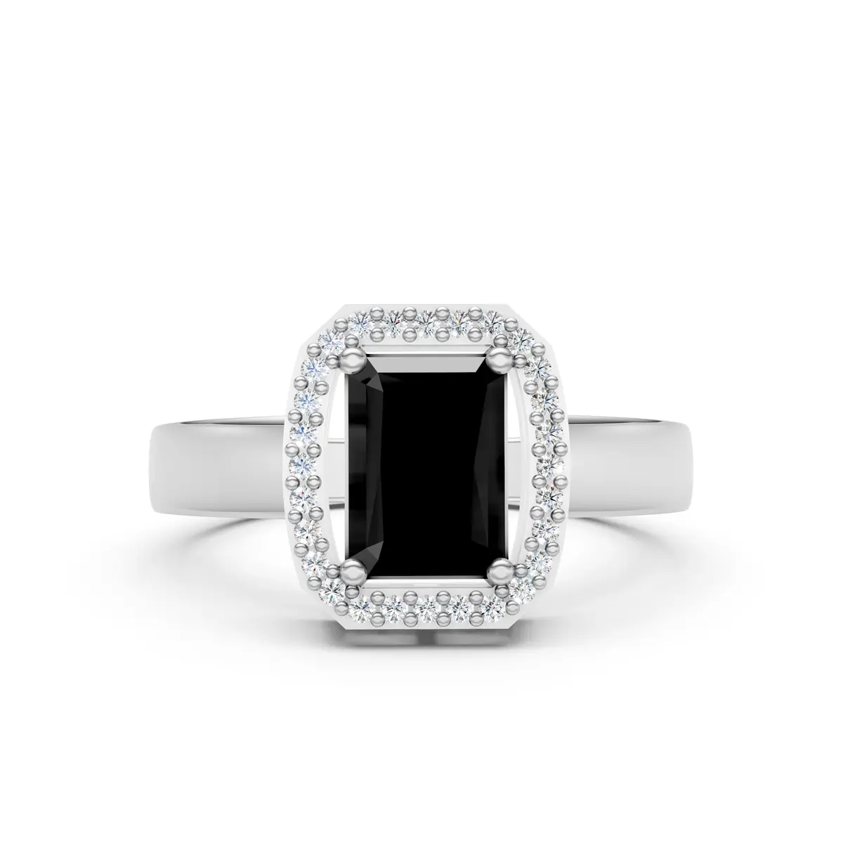 Dark Elegance Halo Ring